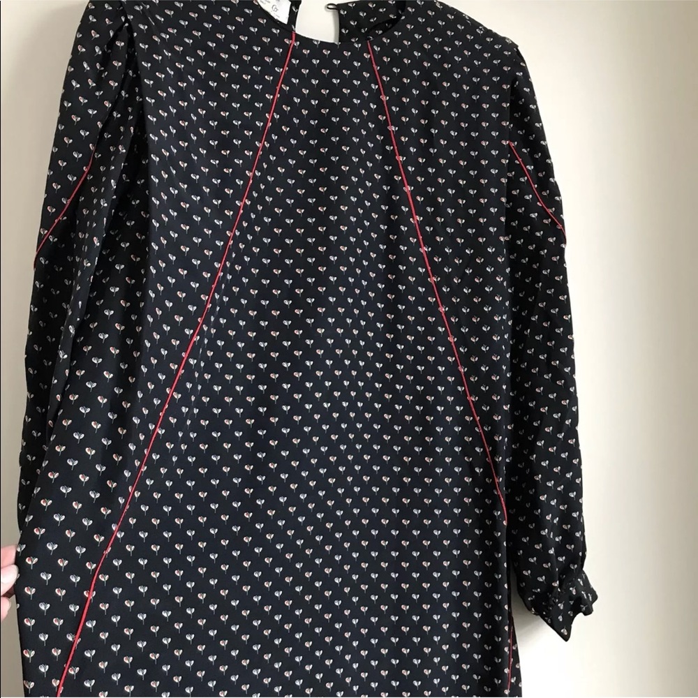 B.Altman Vintage Silk Dress Floral Print 60s 70s